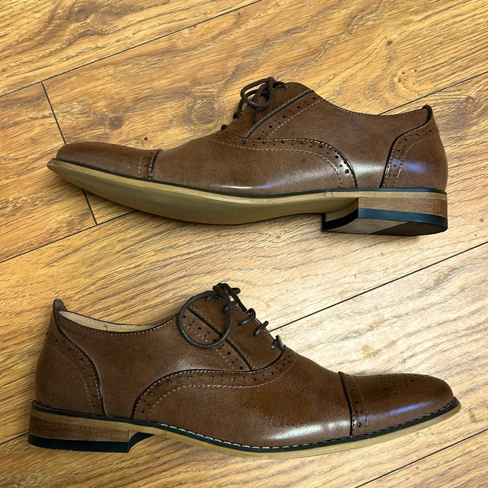 Masimo New York Men’s Dress Shoes Color: Cognac Brown | Size: 8.5 (fits like 10)